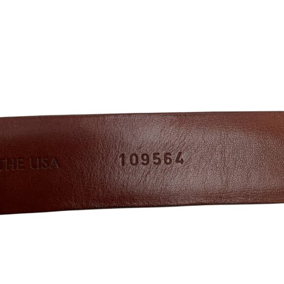 John W. Nordstrom Brown Leather Belt Woven Detail Mens 36 Handcrafted In USA - Picture 7 of 9
